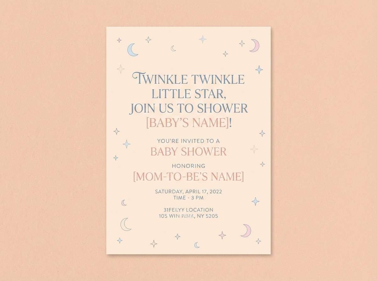 vintage nursery invite