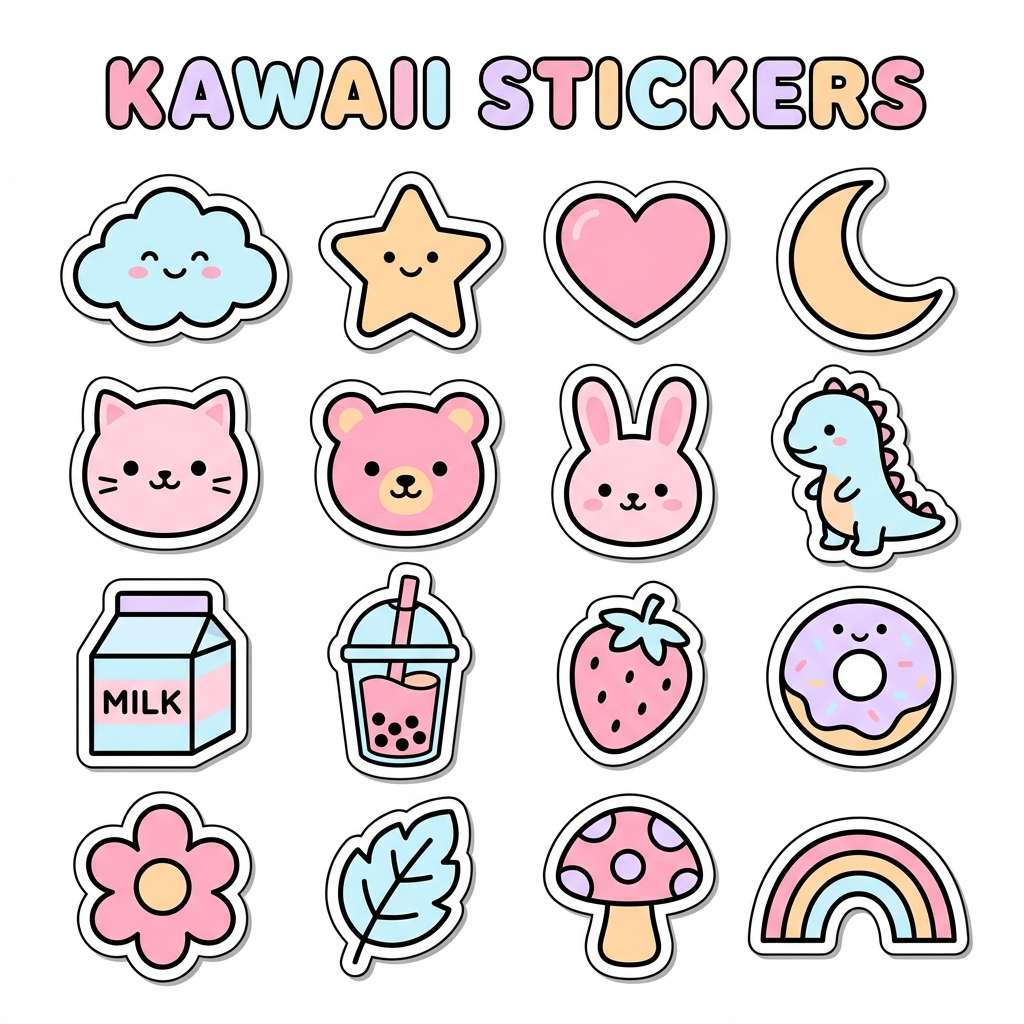 kawaii sticker pack