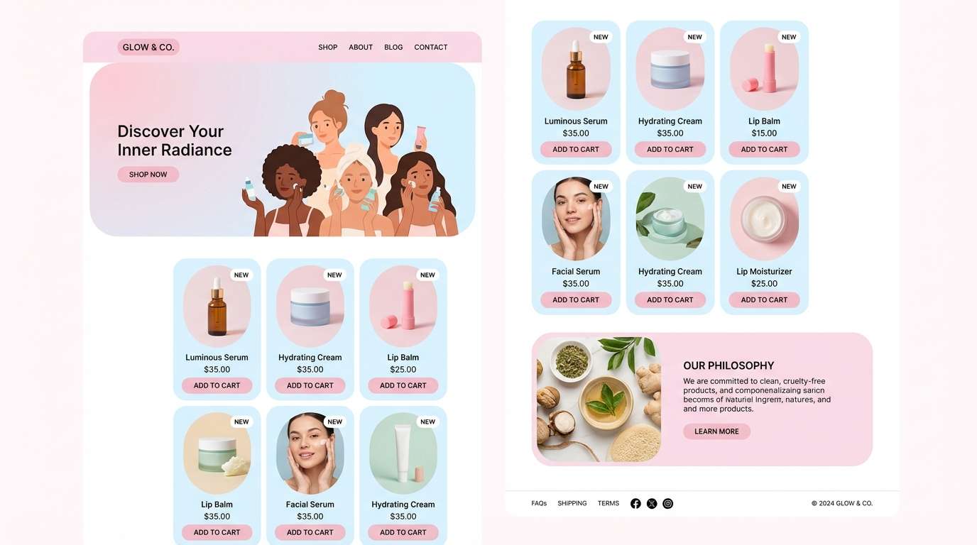 rose quartz landing ui