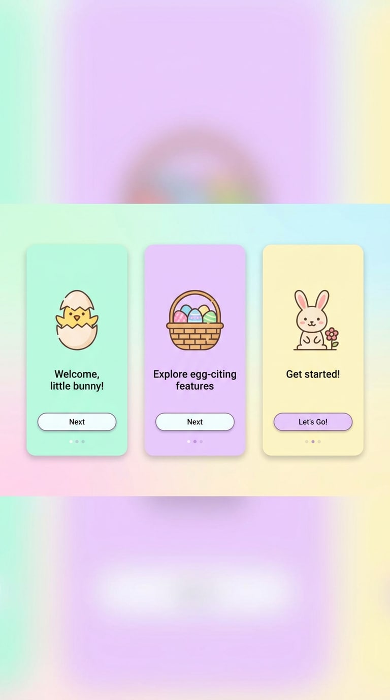 pastel onboarding ui