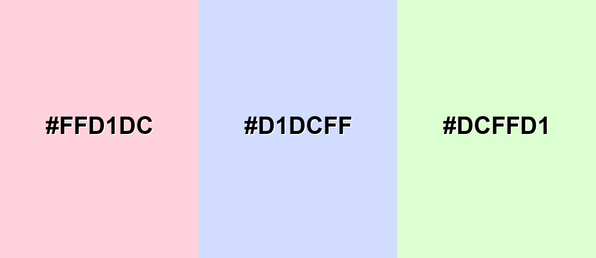 triadic combinations of pastel-pink-color
