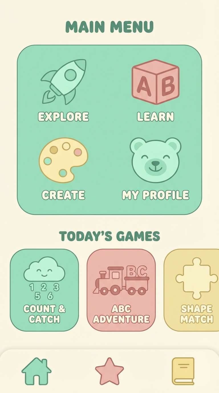 kids app ui