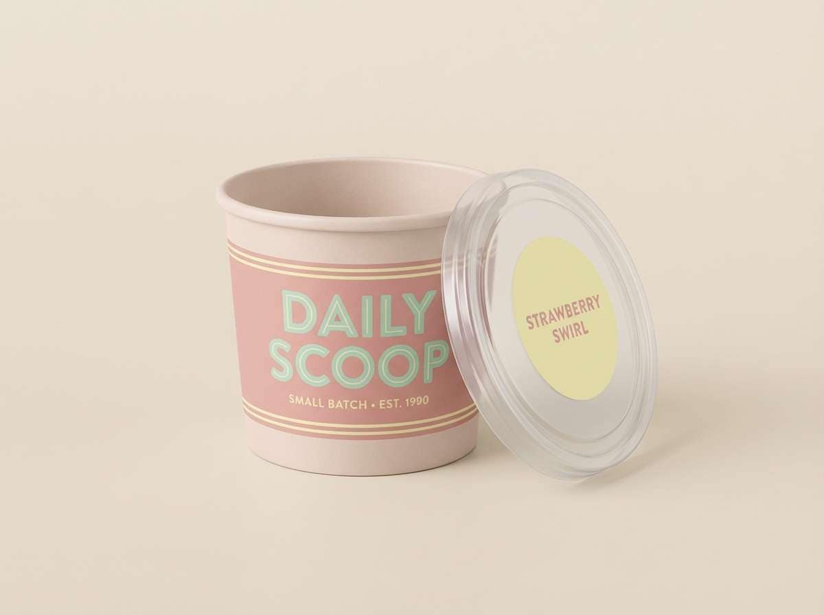 pastel ice cream branding