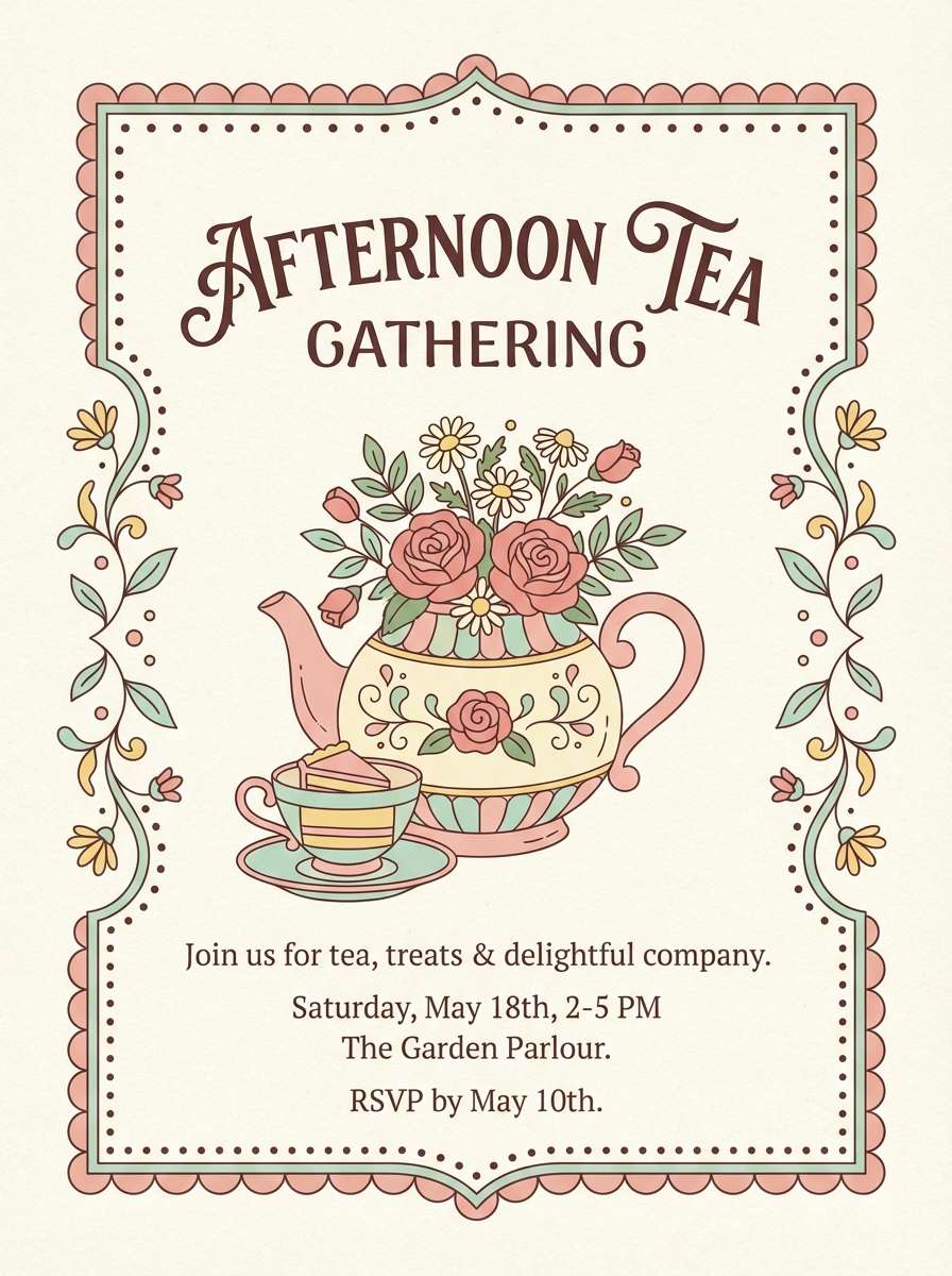 afternoon tea poster