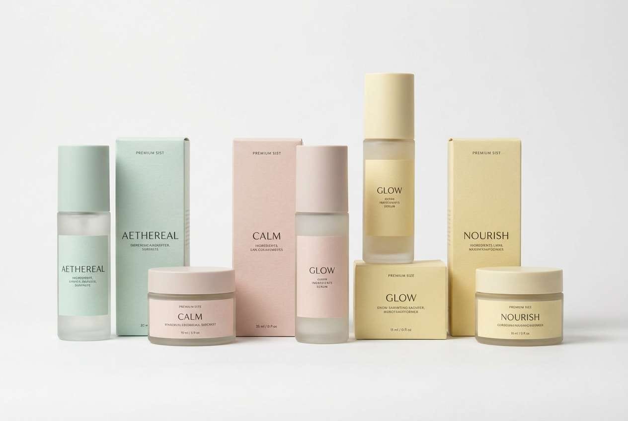 pastel skincare packaging