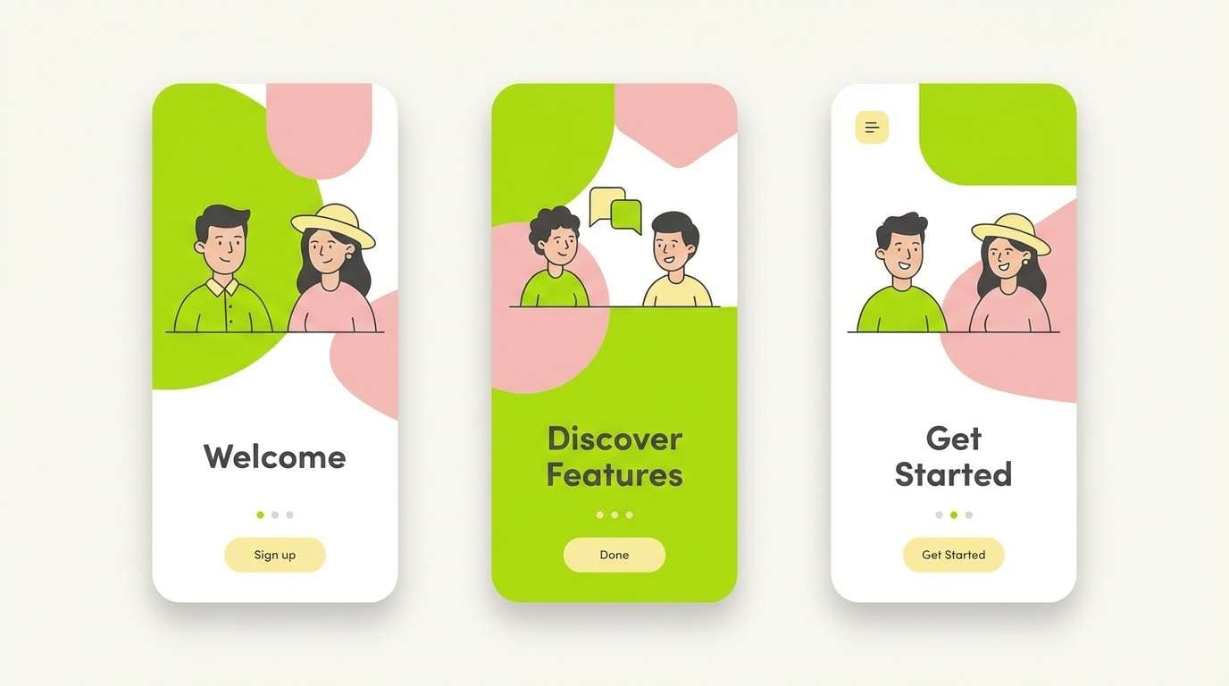 pastel onboarding ui