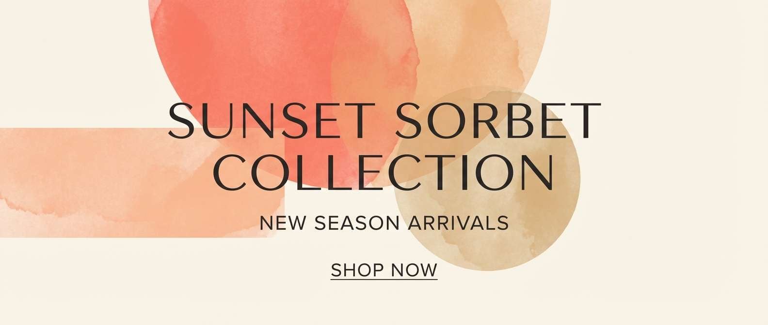 summer banner in sorbet tones