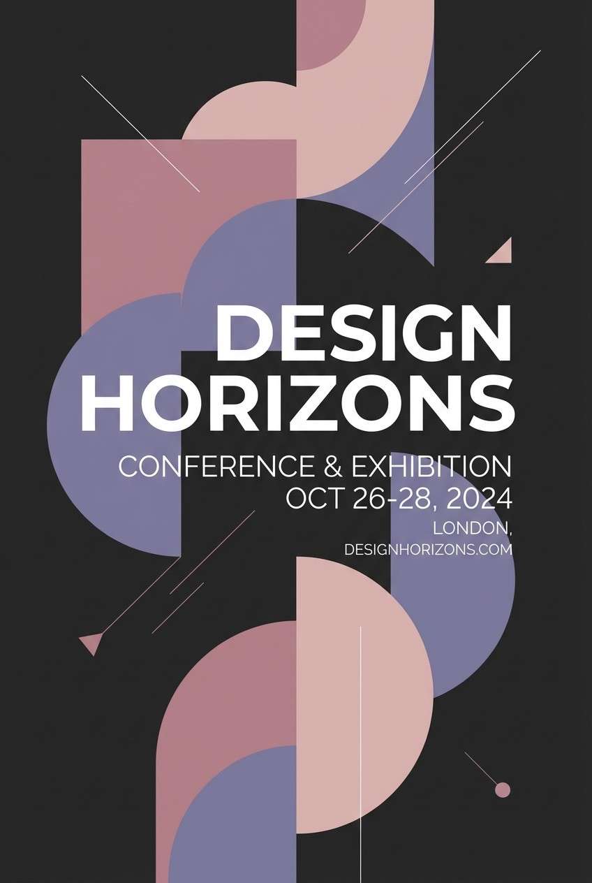 event flyer in mauve blush