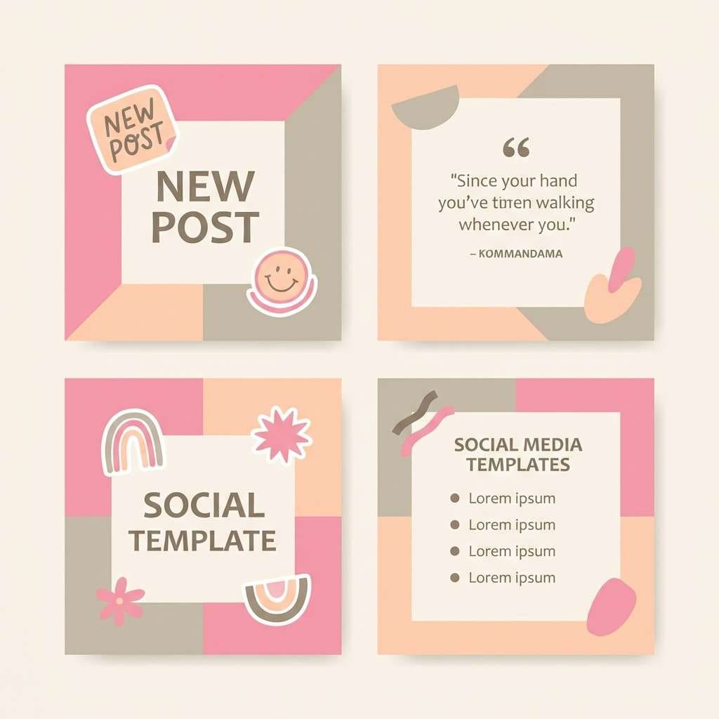 social templates in cherry blossom