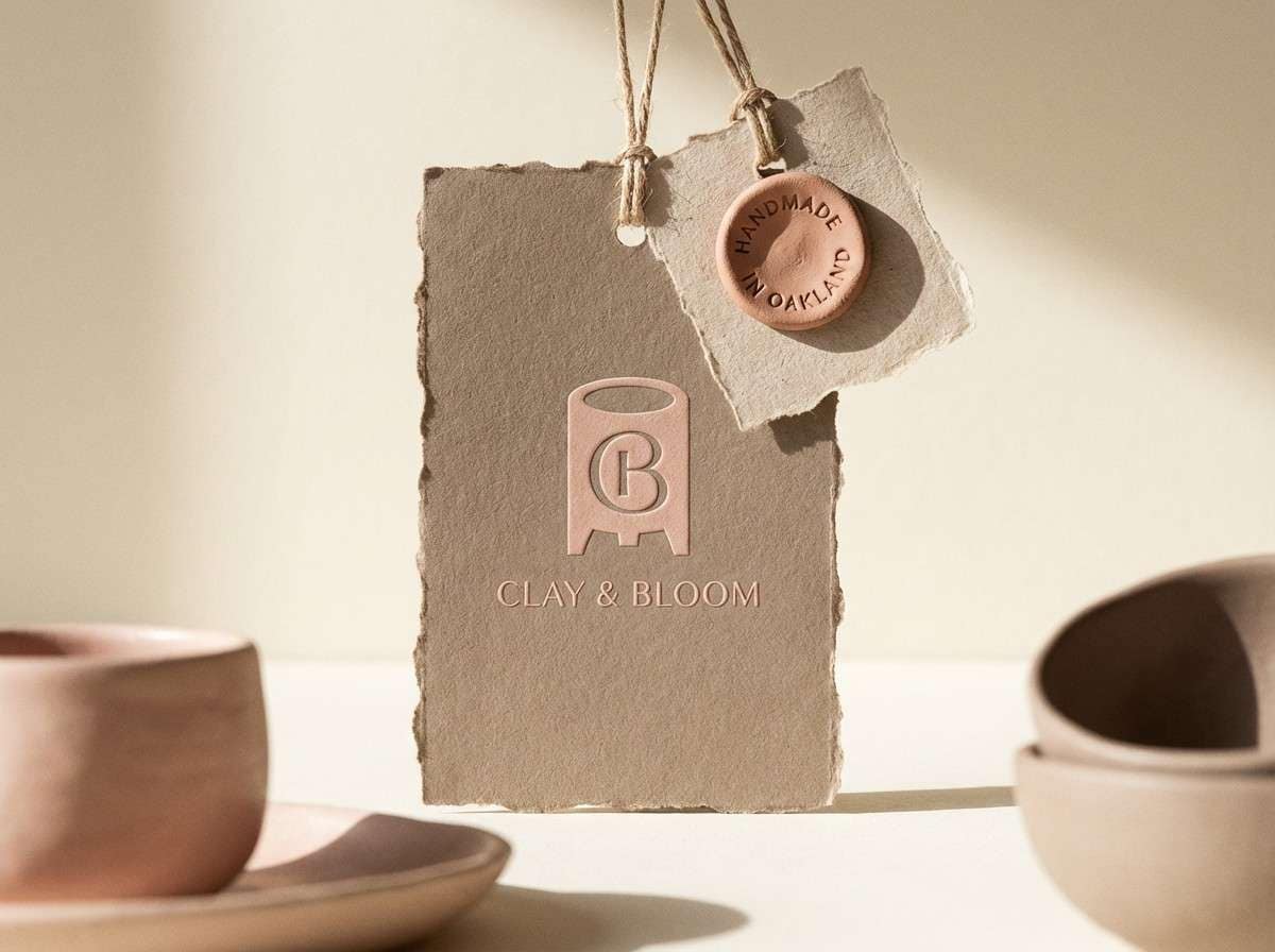 artisan signage in clay blush