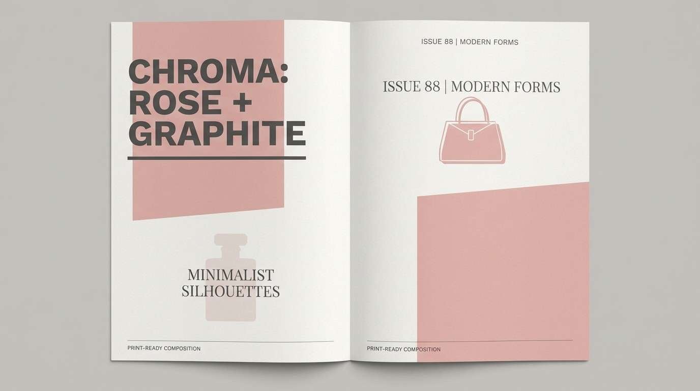 fashion spread in rose graphite