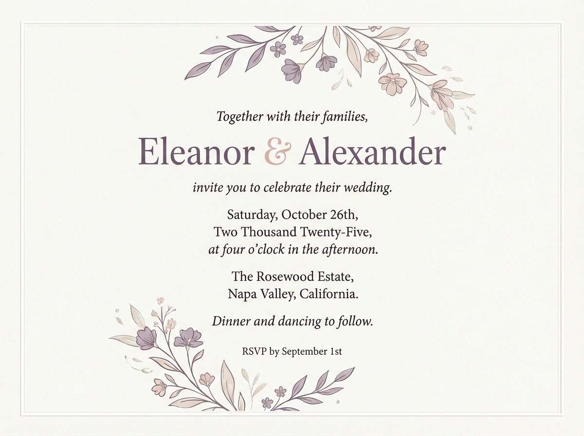 wedding invitation design