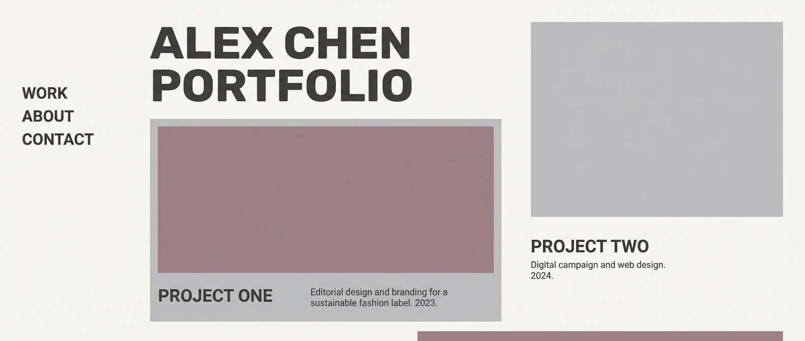 minimal portfolio ui