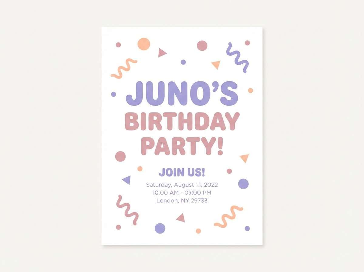 birthday invitation card