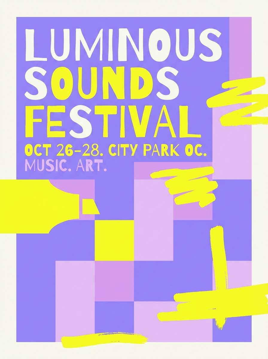 pastel violet event poster