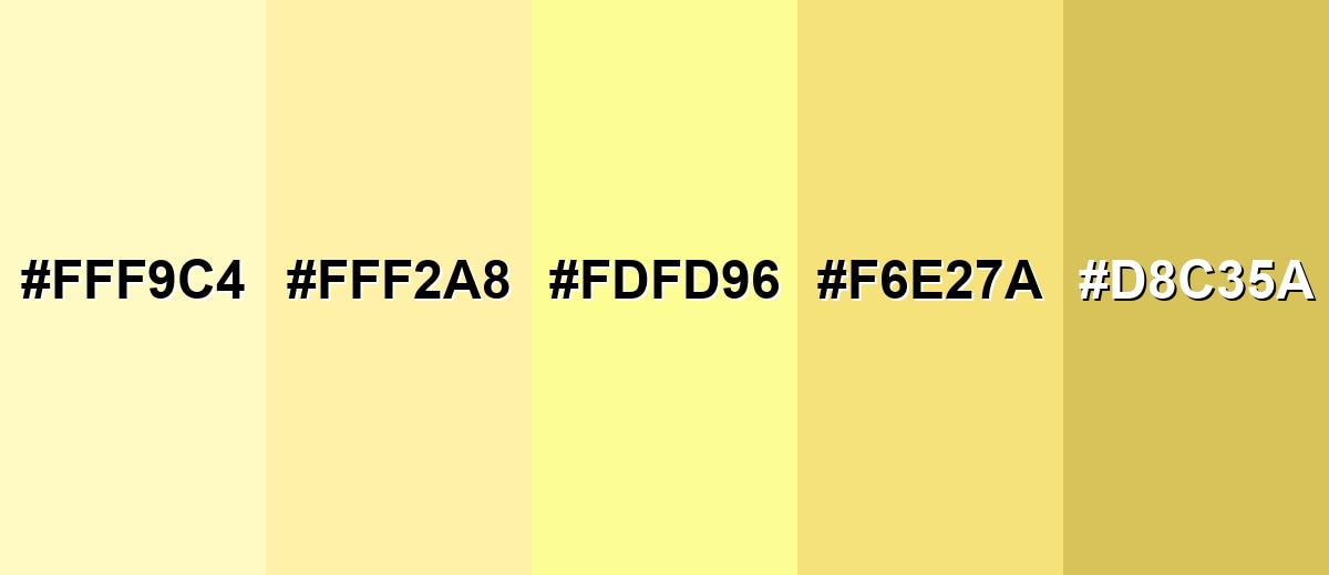 shades and variations of pastel-yellow