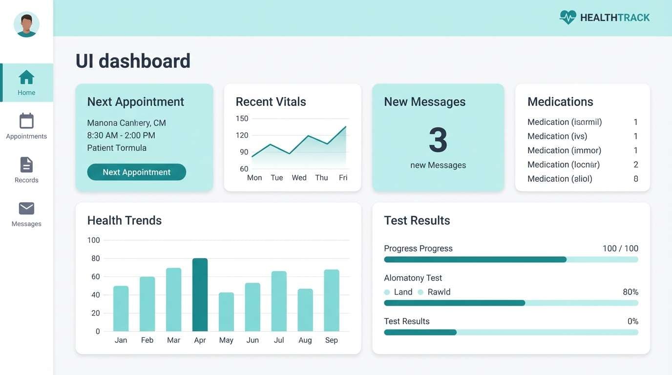patient portal ui dashboard
