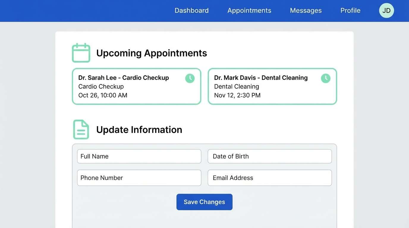 patient portal ui
