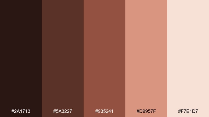 peach bark color palette with hex codes