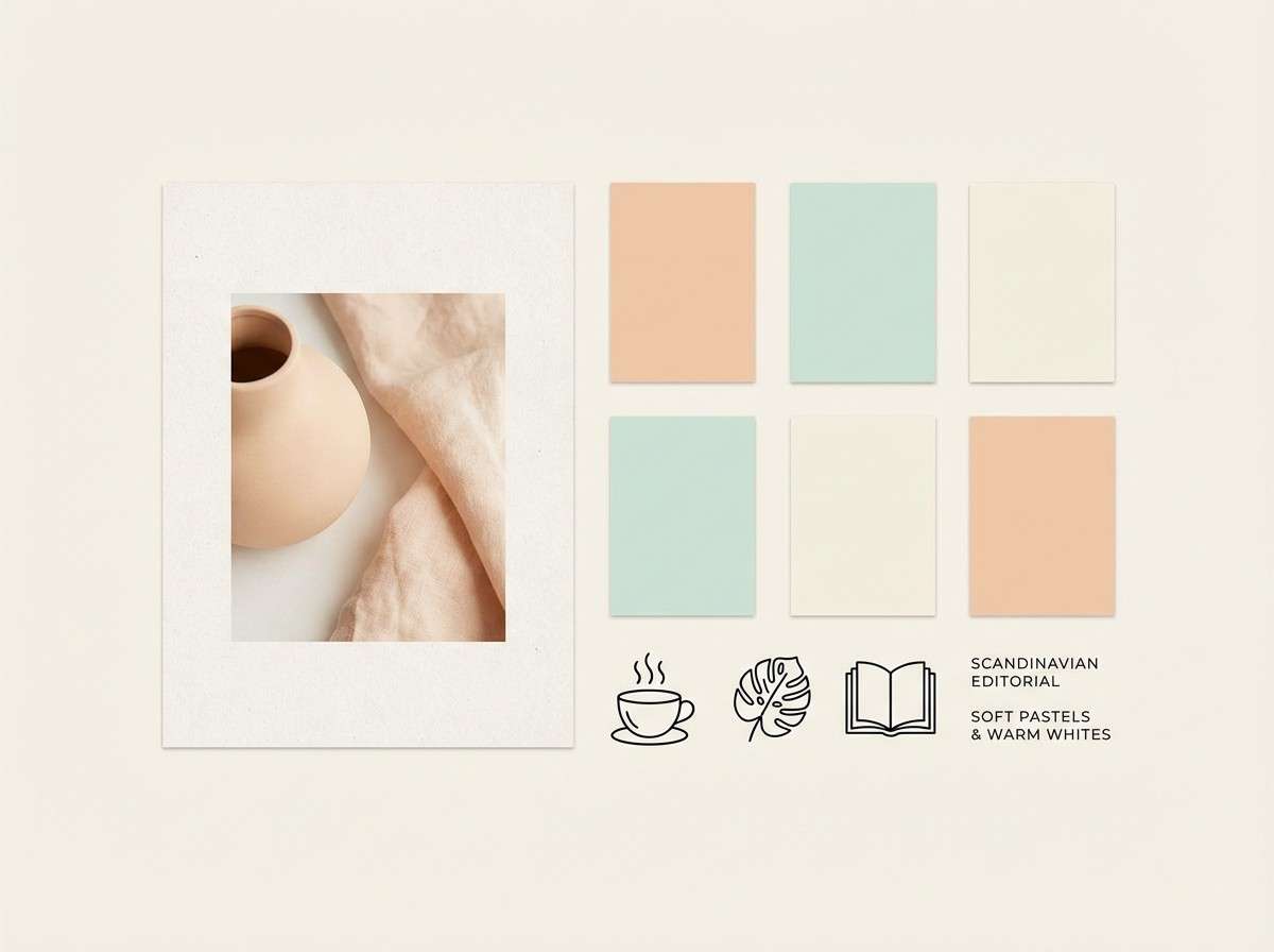 nordic mood board in pastels