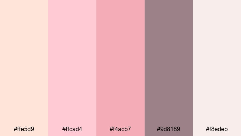 peach orchard color palette with hex codes