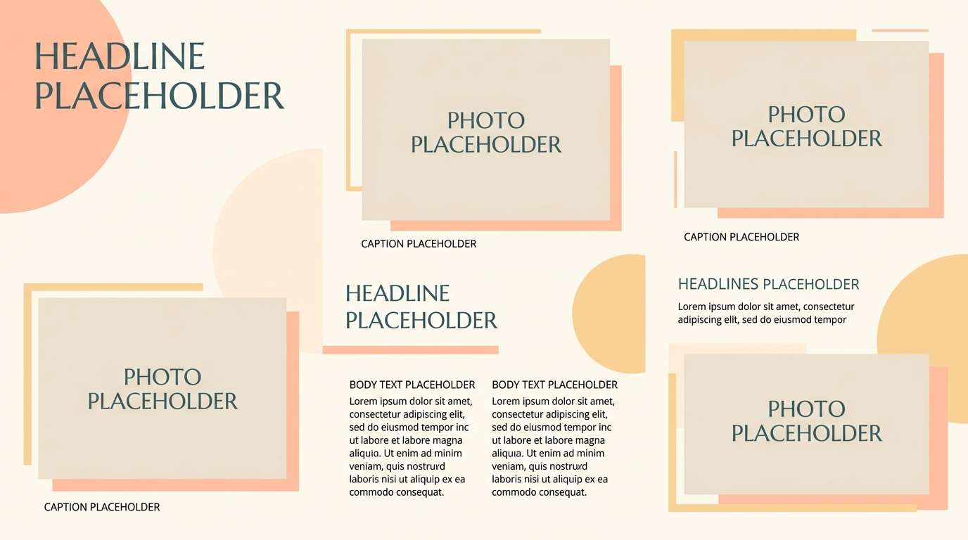 coastal peach brochure layout