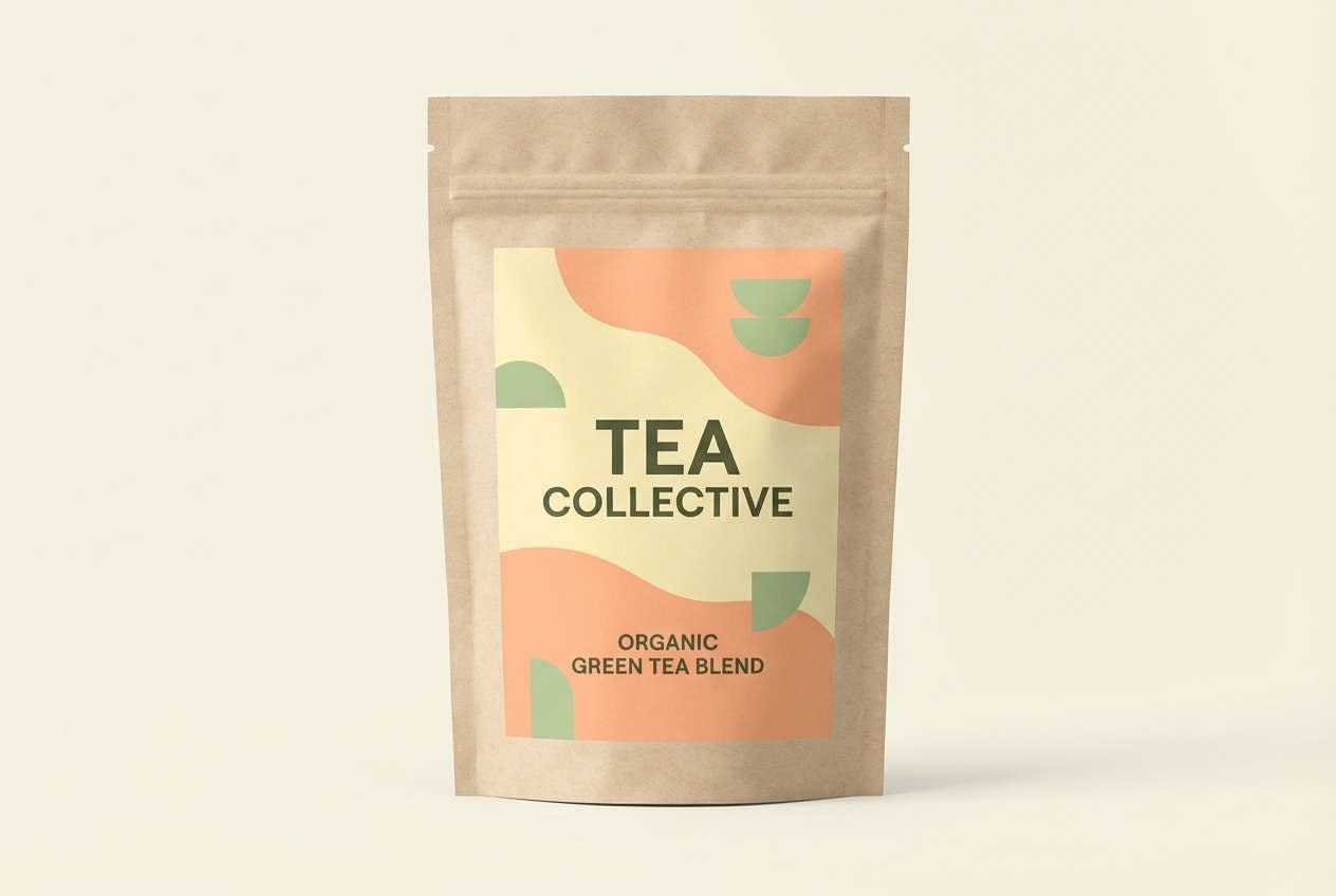 peachy matcha tea pouch