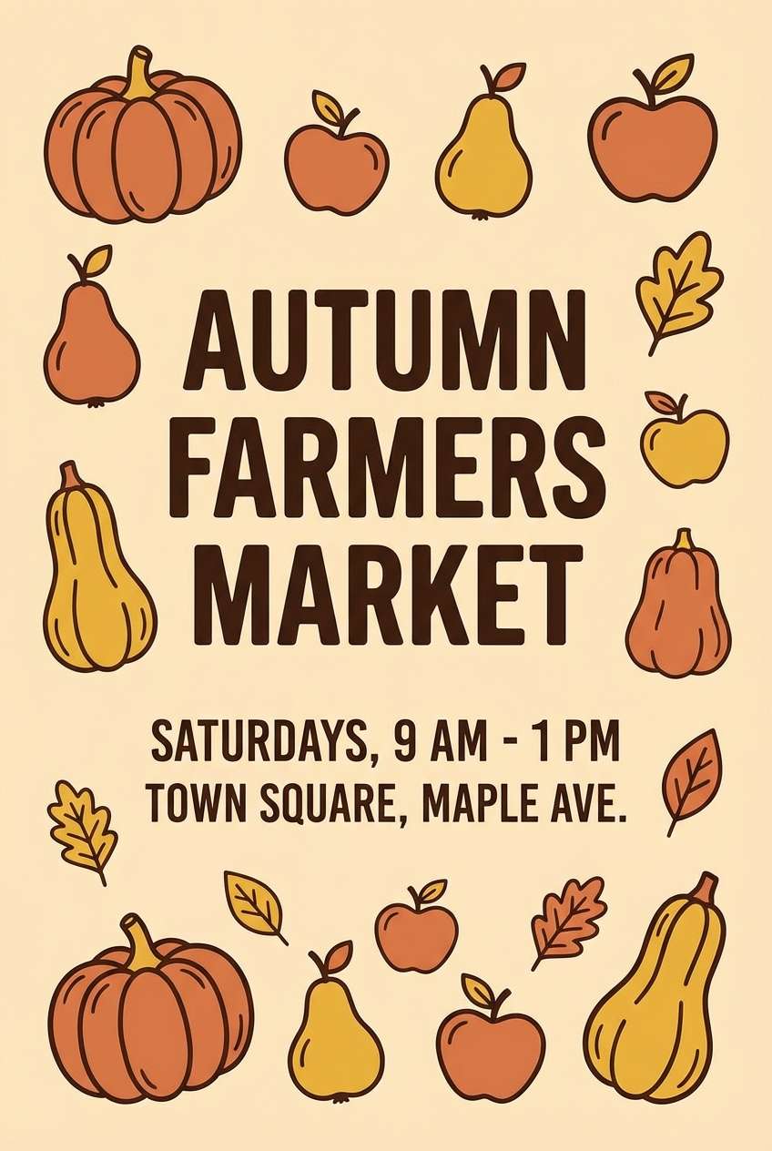 autumn orchard flyer