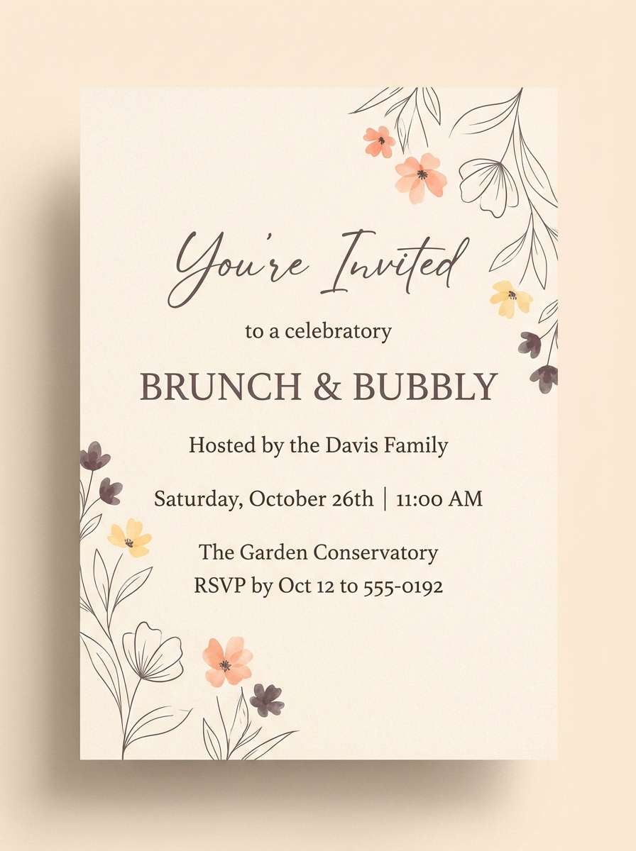 wedding brunch invitation
