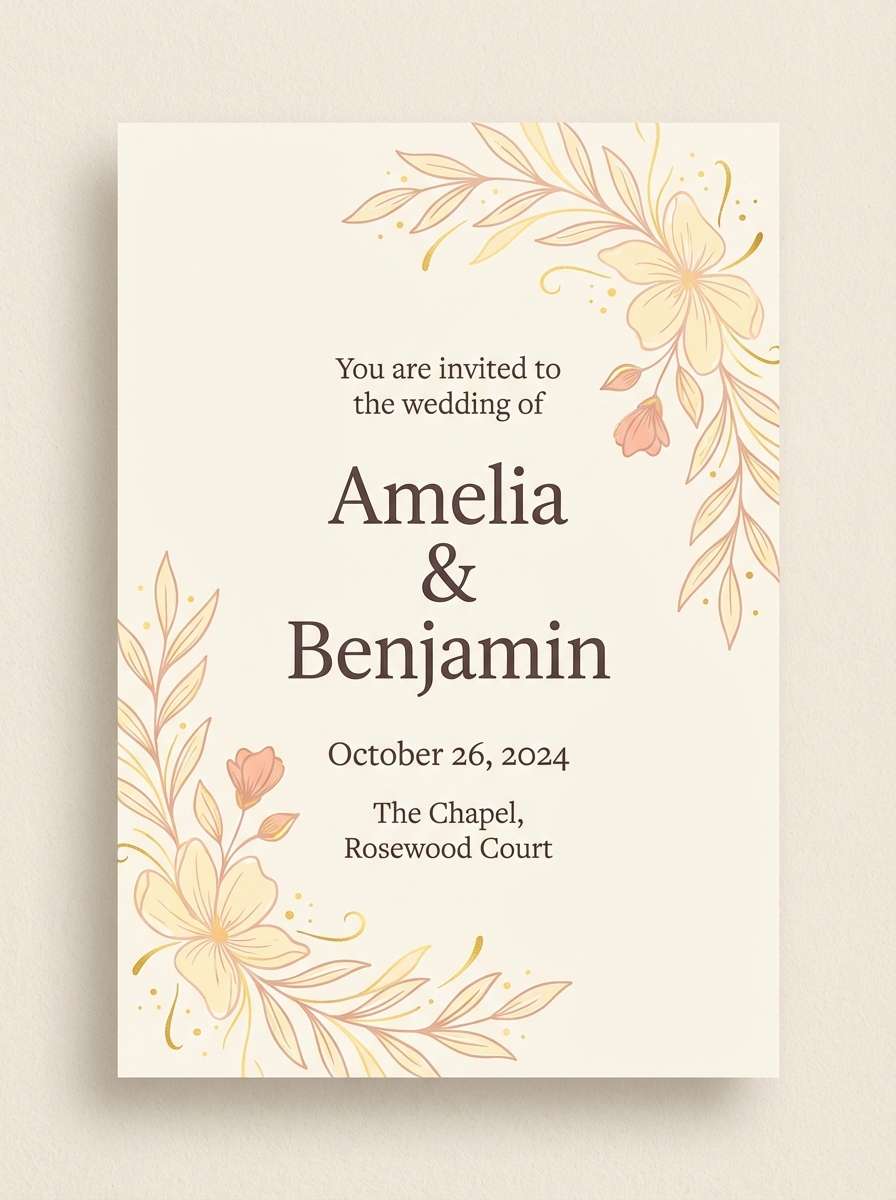 marigold blush invitation