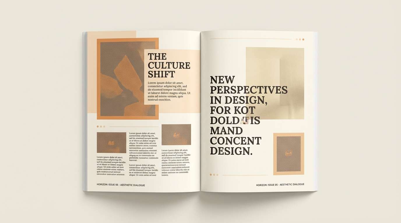 vanilla peach magazine spread