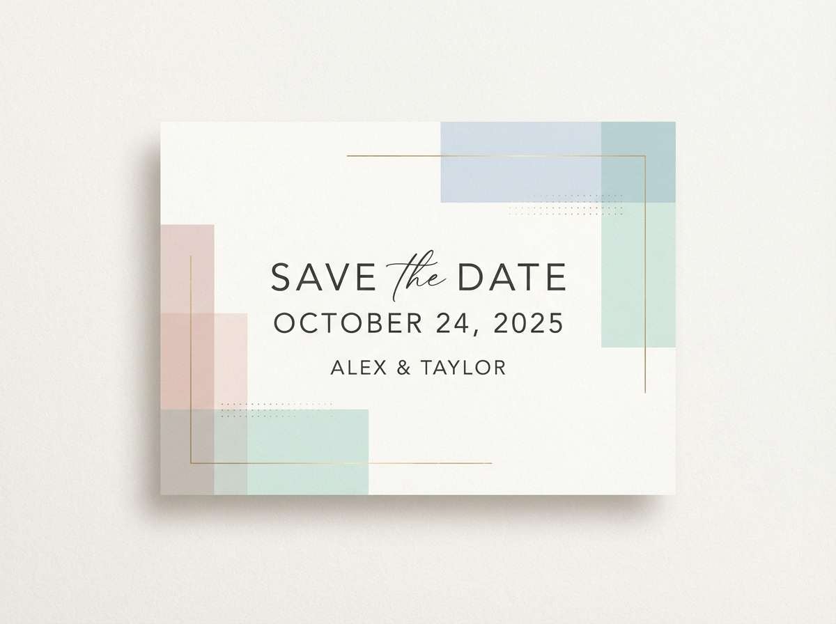 peachy save the date