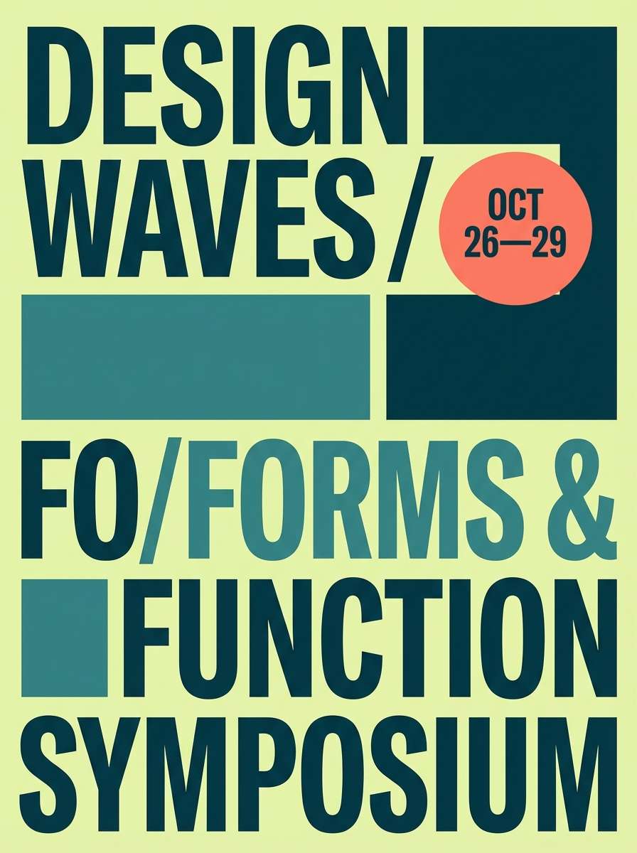 stormy teal event poster