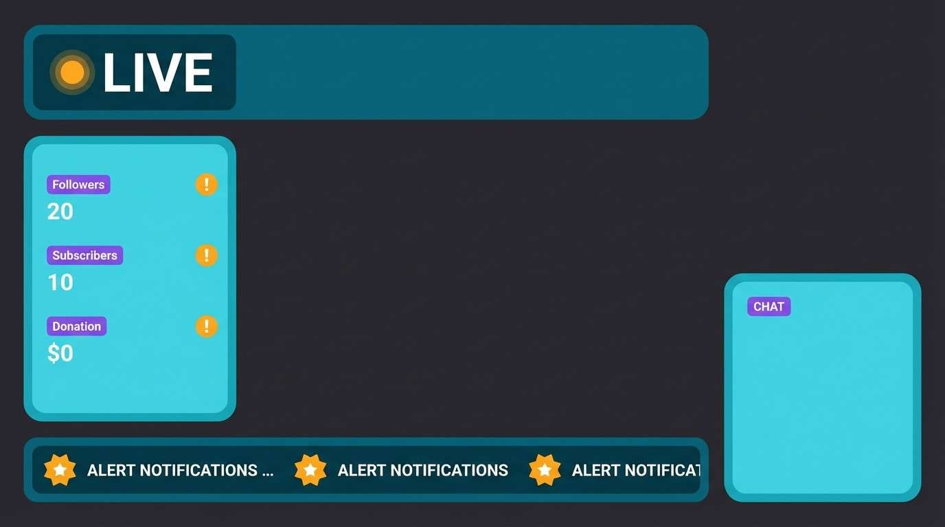 aqua violet stream overlay