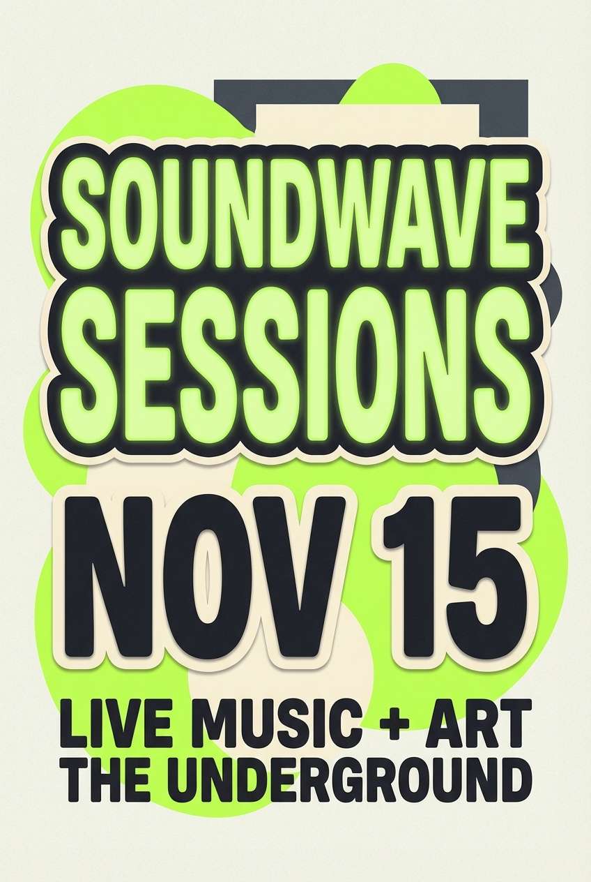 music poster in pear green