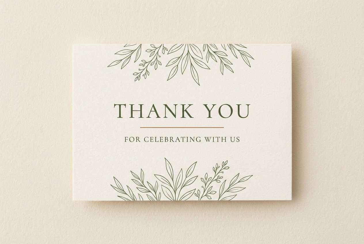 wedding thank you card