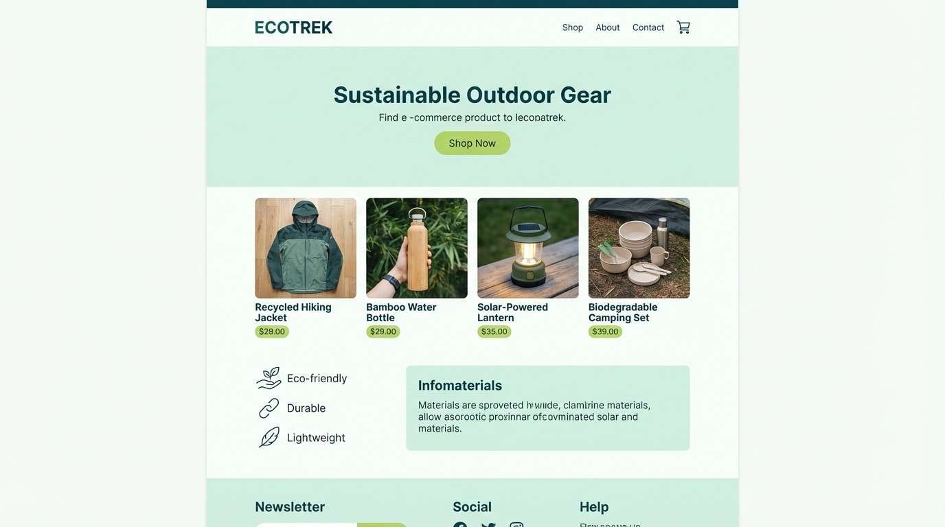 eco product page mockup
