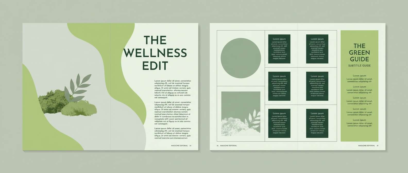 wellness editorial spread