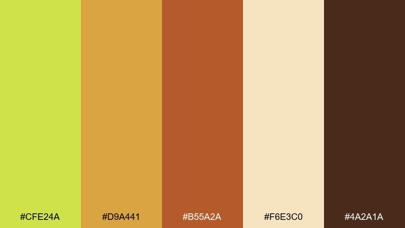 pear spice market pear color palette with hex codes