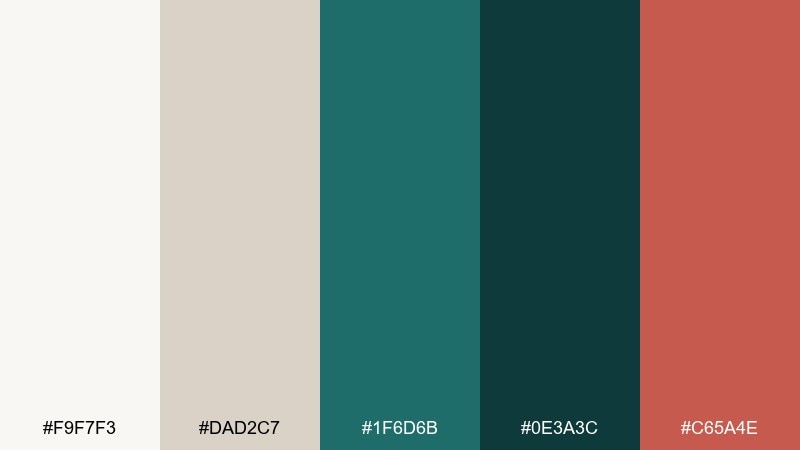 pearl and peacock living room color palette with hex codes