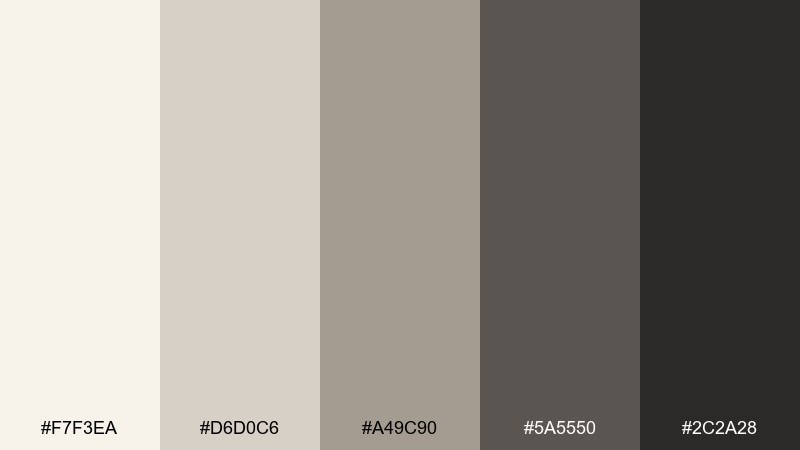 pearl and pewter renaissance color palette with hex codes