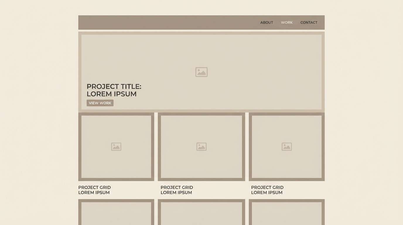 minimal portfolio website ui
