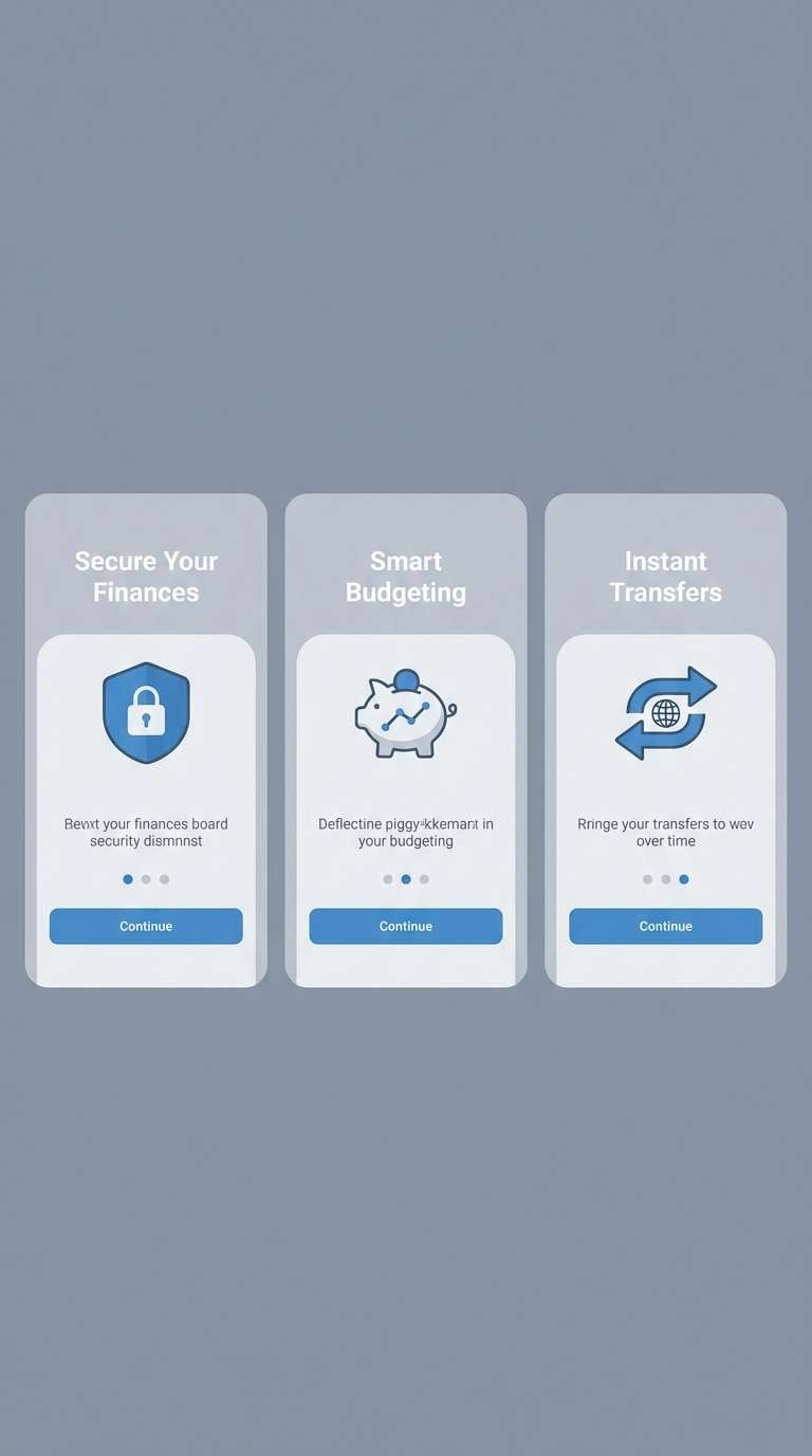 fintech onboarding ui screens