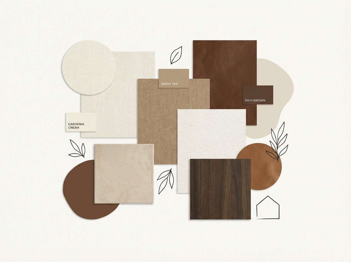 cozy cafe mood board