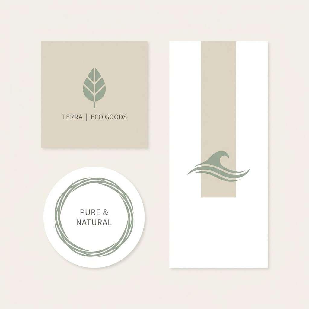 eco brand identity set