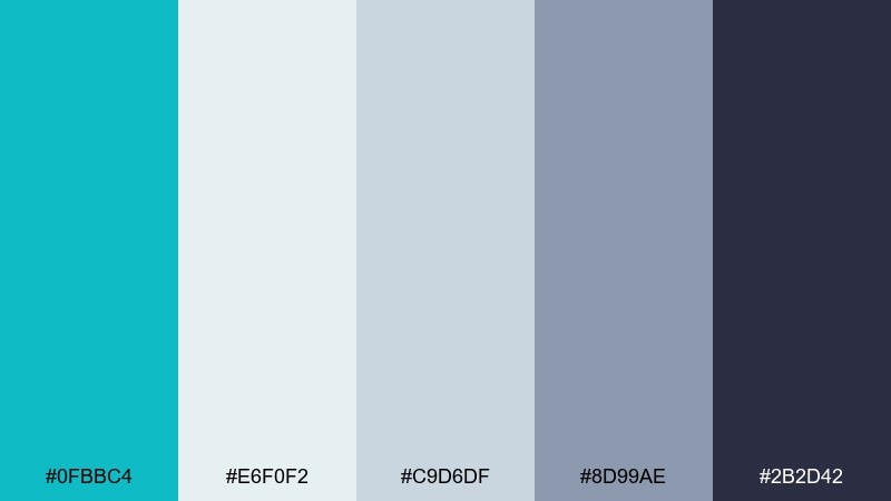 pearl harbor mist color palette with hex codes