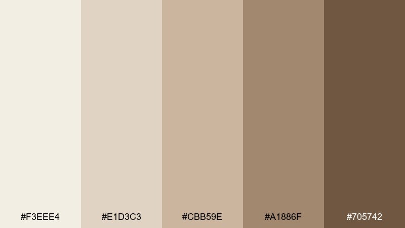 pearl latte color palette with hex codes