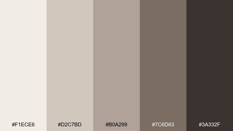 pebble and cedar color palette with hex codes