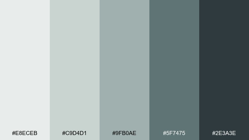 pebble creek spa color palette with hex codes