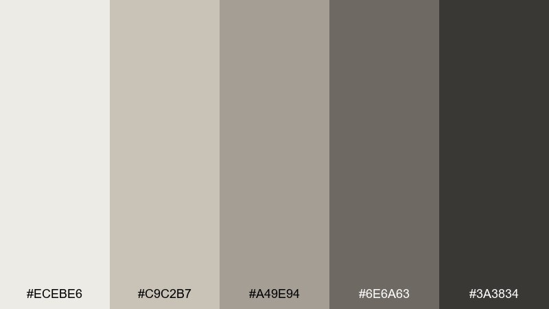 pebble creek tundra color palette with hex codes